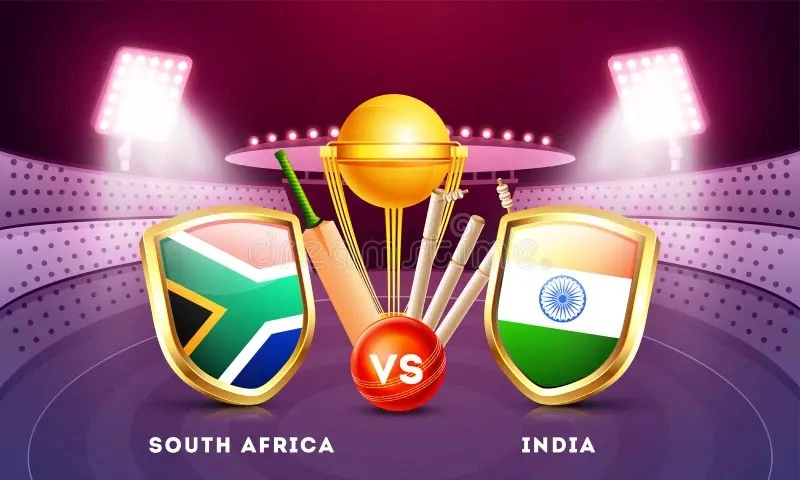 IND vs SA early prediction graphic