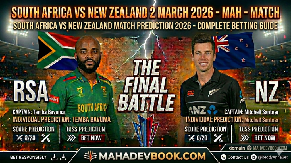 SA vs NZ 4 March 2026: Who Will Win? My Semi-Final Match Prediction, Toss, Score & Complete Betting Guide for Mahadev Book Users