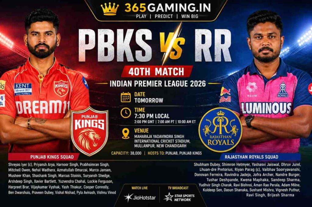 PBKS vs RR Prediction 2026 overview